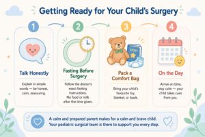 Preparing your child for surgery: 4 step guide for parents — talk, fast, comfort bag, day of surgery