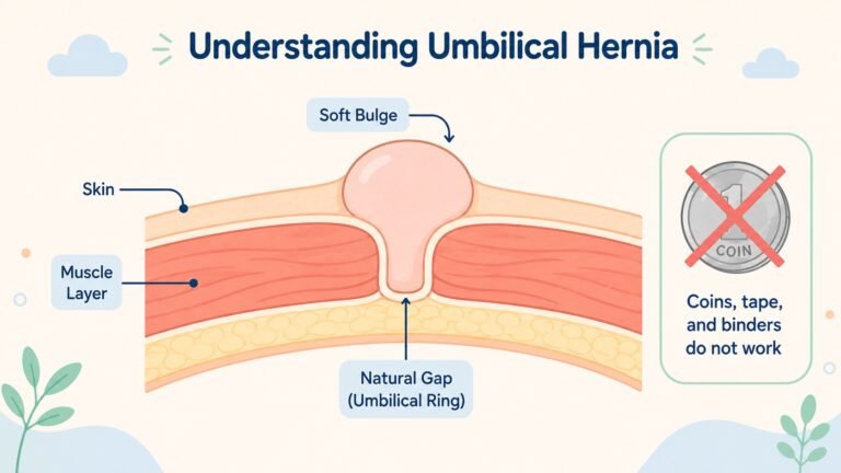 Umbilical Hernia in Babies: Why the Belly Button Pops Out — and Why a Coin Won’t Help