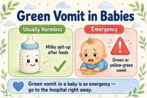 My Baby’s Vomit Turned Green — Why This Is an Emergency