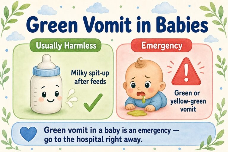 My Baby’s Vomit Turned Green — Why This Is an Emergency