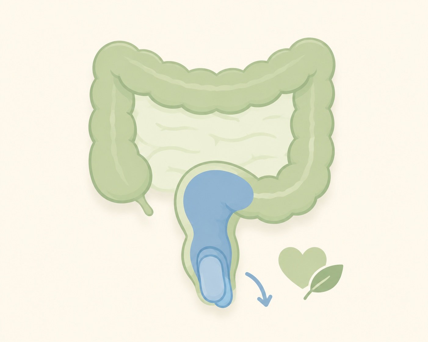 Illustration of a child's lower bowel showing rectal prolapse